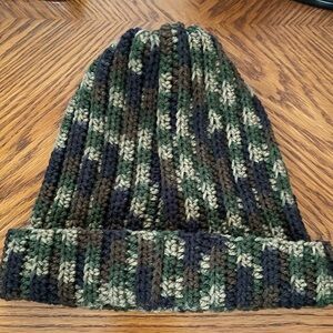Men’s Beanie hat Large Camo colors handmade New